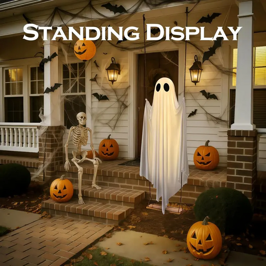 🎃 Halloween Special –  👻 Swinging Ghost with Lights ✨ Perfect for Yard Spooky Fun!