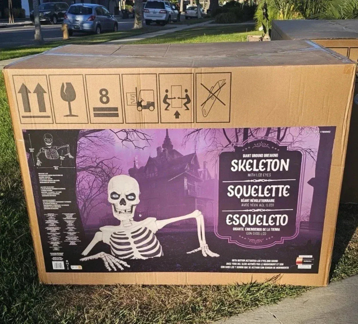 🎃 Early Bird Halloween Deal – Giant Skeleton with Glowing Eyes & Creepy Sounds