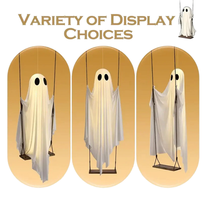 🎃 Halloween Special –  👻 Swinging Ghost with Lights ✨ Perfect for Yard Spooky Fun!