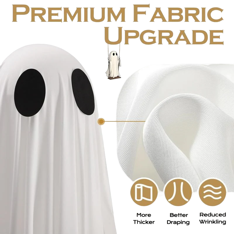 🎃 Halloween Special –  👻 Swinging Ghost with Lights ✨ Perfect for Yard Spooky Fun!