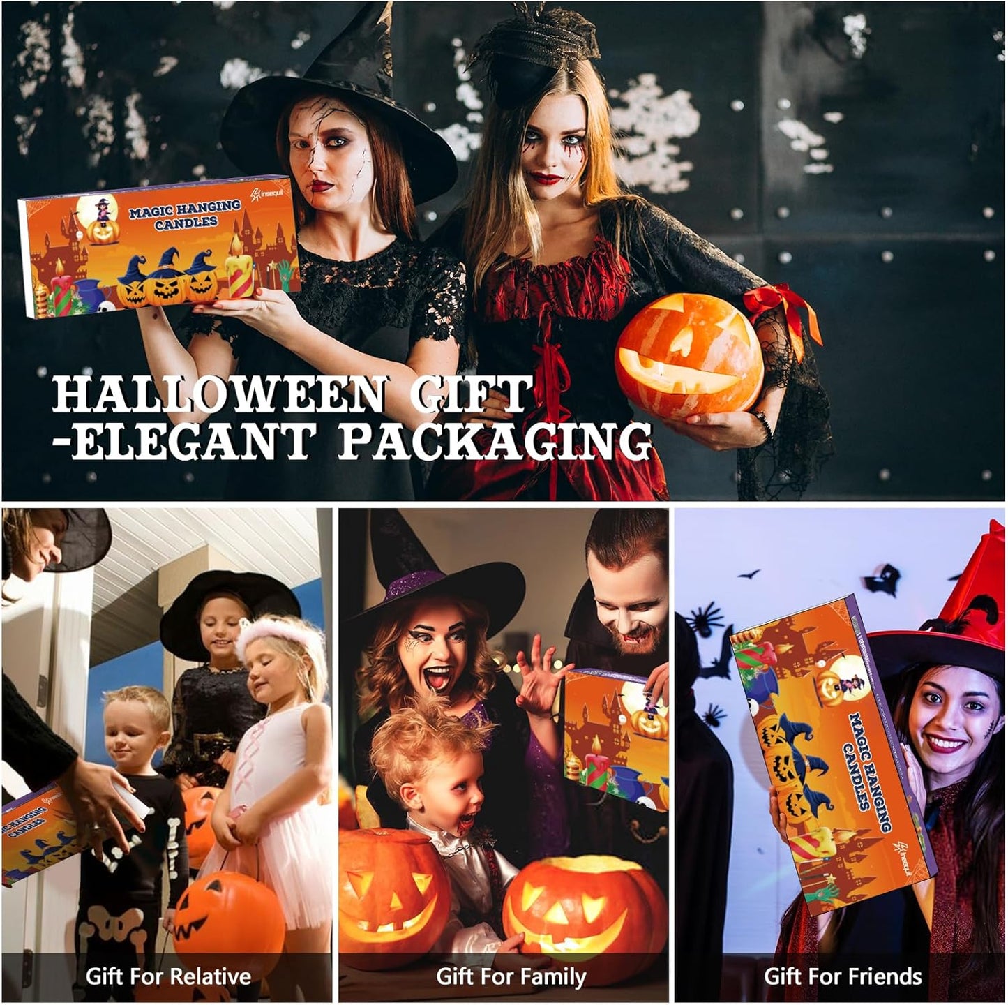 🕯️ 20PCS Floating LED Candles with Wand Remote – Flickering Flameless Lights for Halloween Indoor Decor & Gifts