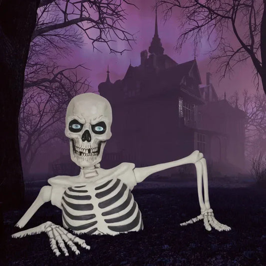 🎃 Early Bird Halloween Deal – Giant Skeleton with Glowing Eyes & Creepy Sounds